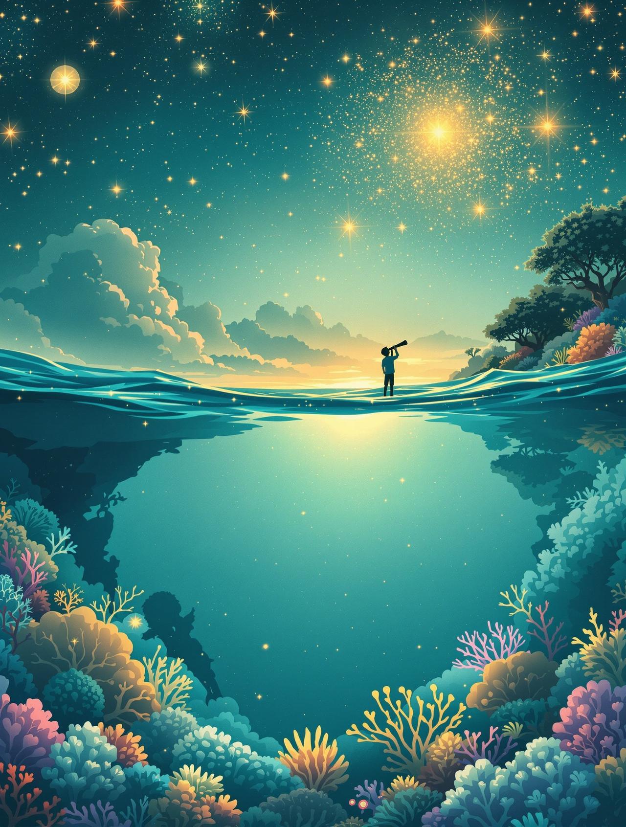 韩漫剧场作品 - 星与海的约定，双向奔赴题材动漫短剧